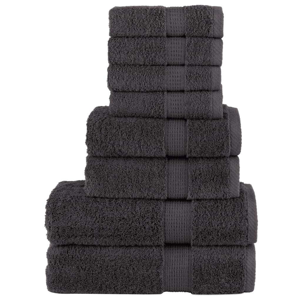 Vidaxl 8-Stéck Handduch SETTAL 600 G M²st-faarweg