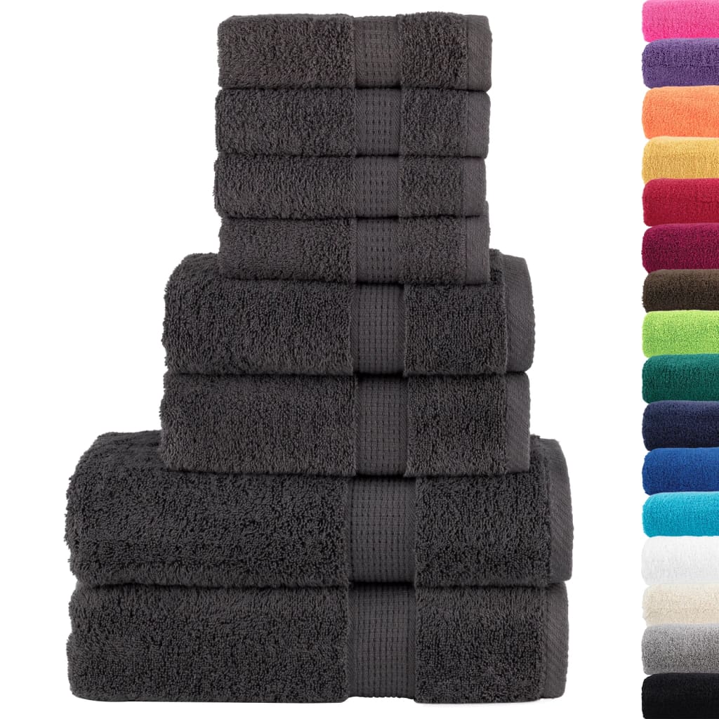 Vidaxl 8-Stéck Handduch SETTAL 600 G M²st-faarweg