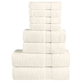 Vidaxl 8-delad handduksset Solund 600 g m² krämfärgad