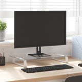 Vidaxl Monitor Stand 60x35x8 cm de vidrio endurecido y metal blanco