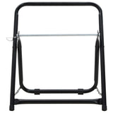 Vidaxl Slange Reel Bil 48 cm 45 kg pulver -belagt stål sort sort
