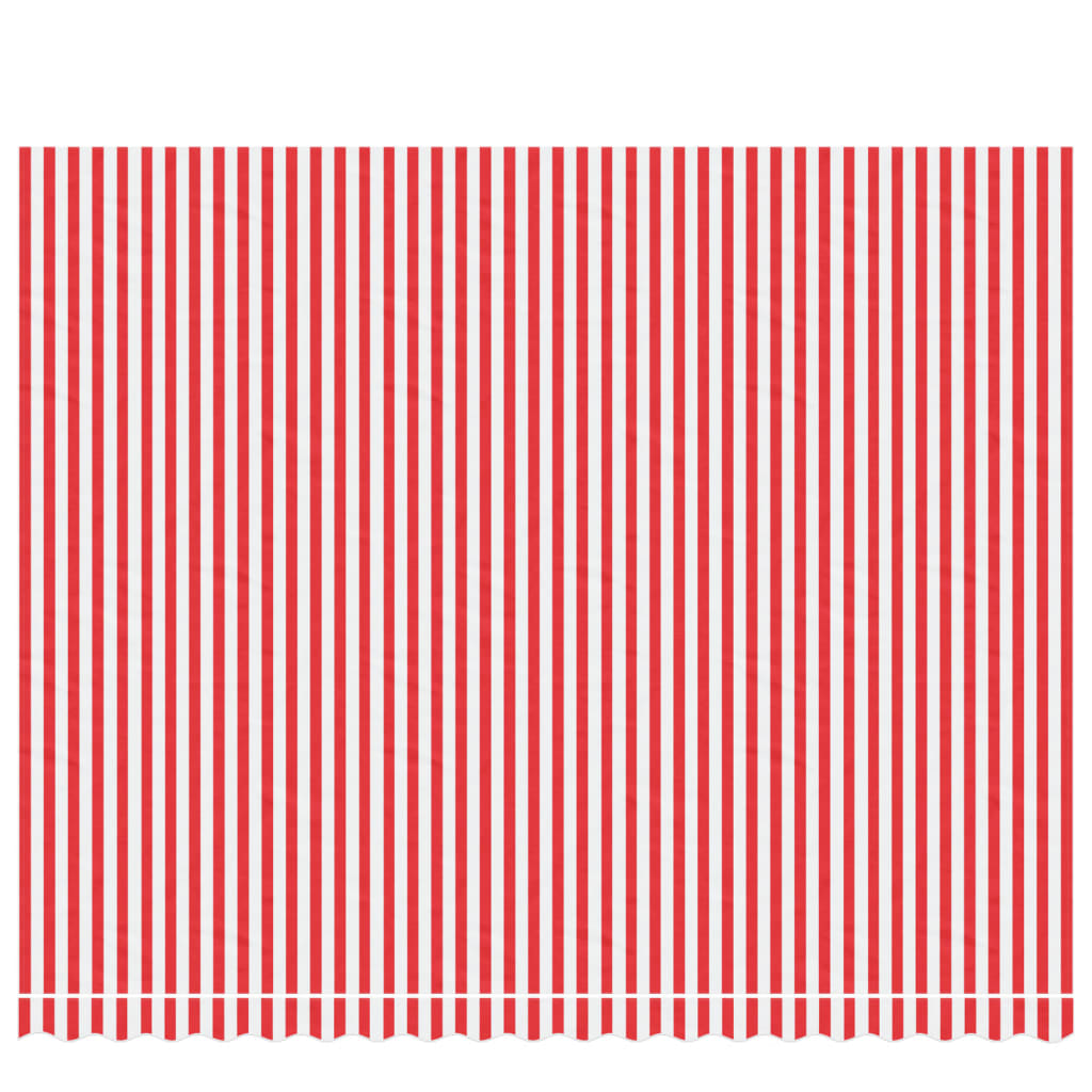 Vidaxl vervangingsdoek voor luifel gestreept 4,5x3,5 m rood en wit