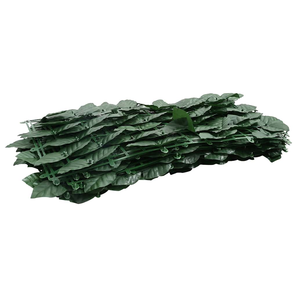 Schermo del balcone Vidaxl con foglie verde scuro 200x100 cm