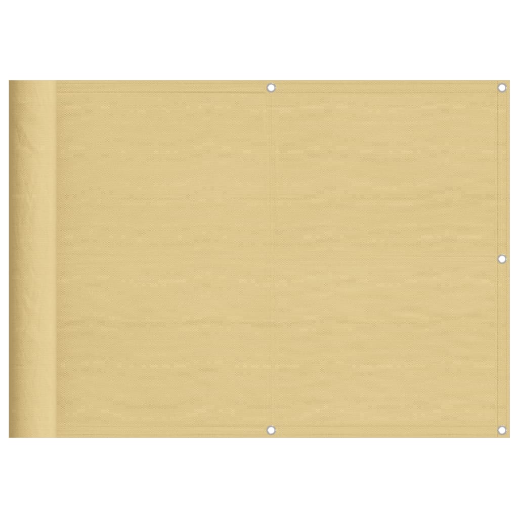 Ekran balkonowy Vidaxl 75x600 cm 100% Oxford poliesterowy piasek piaskowy