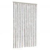Vidaxl Fly Curtain 100x230 cm Chenille lysegrå og hvid