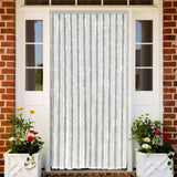 Vidaxl Fly Curtain 100x230 cm Chenille lysegrå og hvid