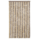 Vidaxl Fly Curtain 100x220 cm Chenille Dark Brown and Beige