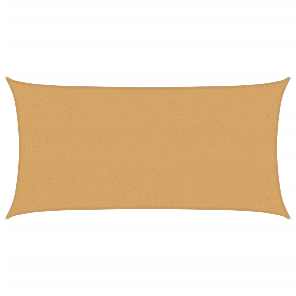 Vidaxl Zonnezeil 160 g m² Rectangular 2.5x4.5 m HDPE sand -colored