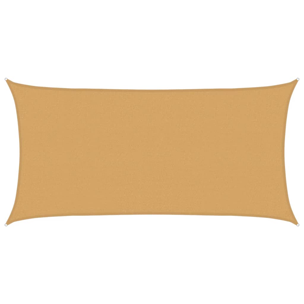 Vidaxl Zonnezeil rektangulær 160 g m² 2,5x5 m HDPE Sand -farvet