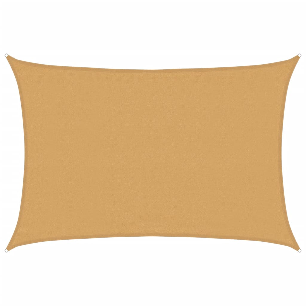 Vidaxl Zonnezeil 160 g m² Rectangular 3.5x5 m HDPE sand -colored