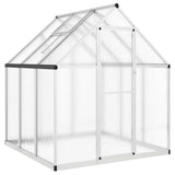 Vidaxl tuinkas z osnovnim okvirjem 169x169x195 cm aluminijaste srebro obarvano