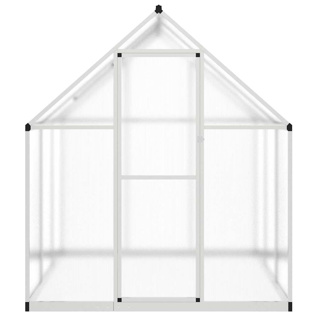 Vidaxl tuinkas z osnovnim okvirjem 169x169x195 cm aluminijaste srebro obarvano
