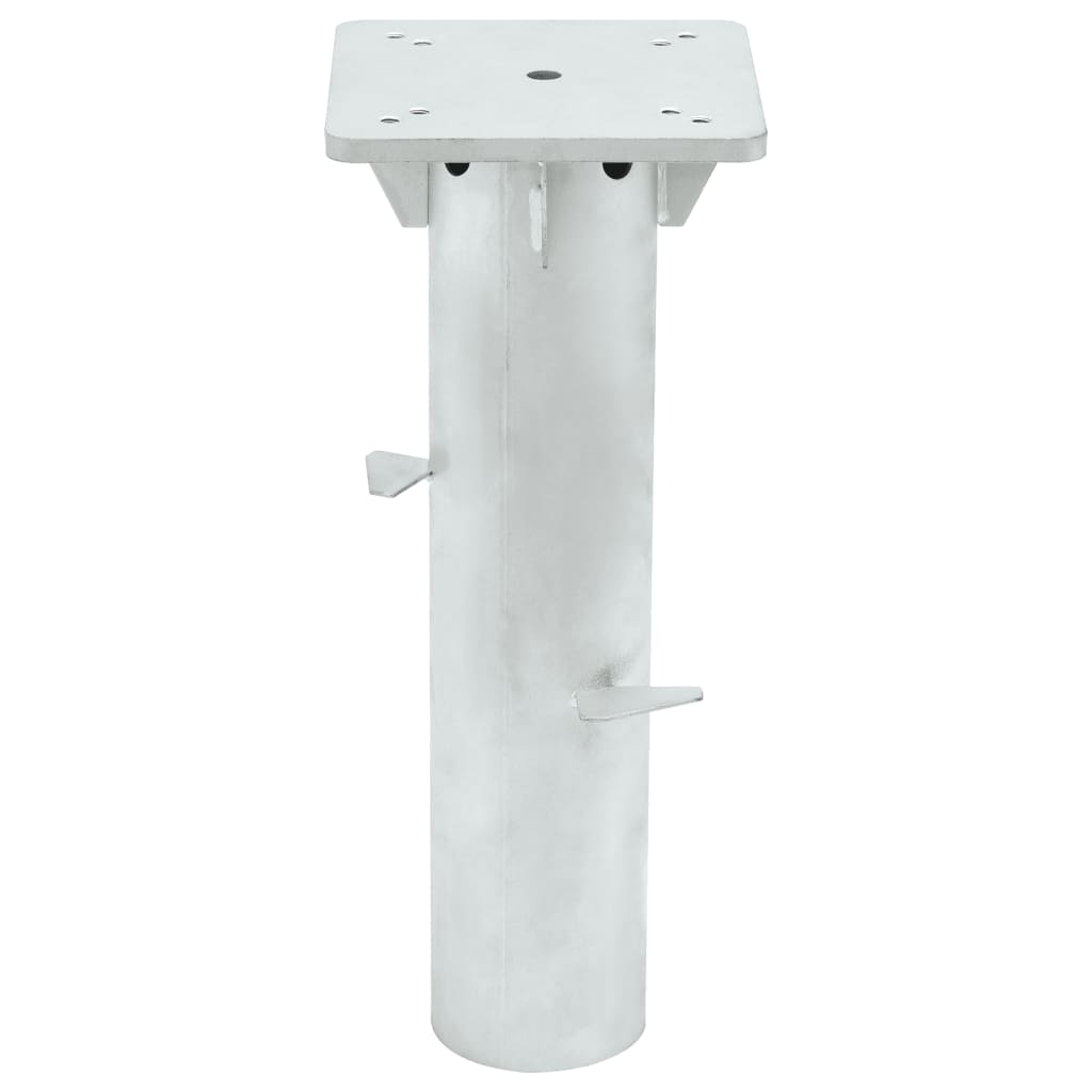 Vidaxl Parasol Foot za tleh 16x16x39,5 cm jekleno srebrno obarvano