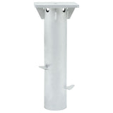Vidaxl Parasol Foot za tleh 16x16x39,5 cm jekleno srebrno obarvano