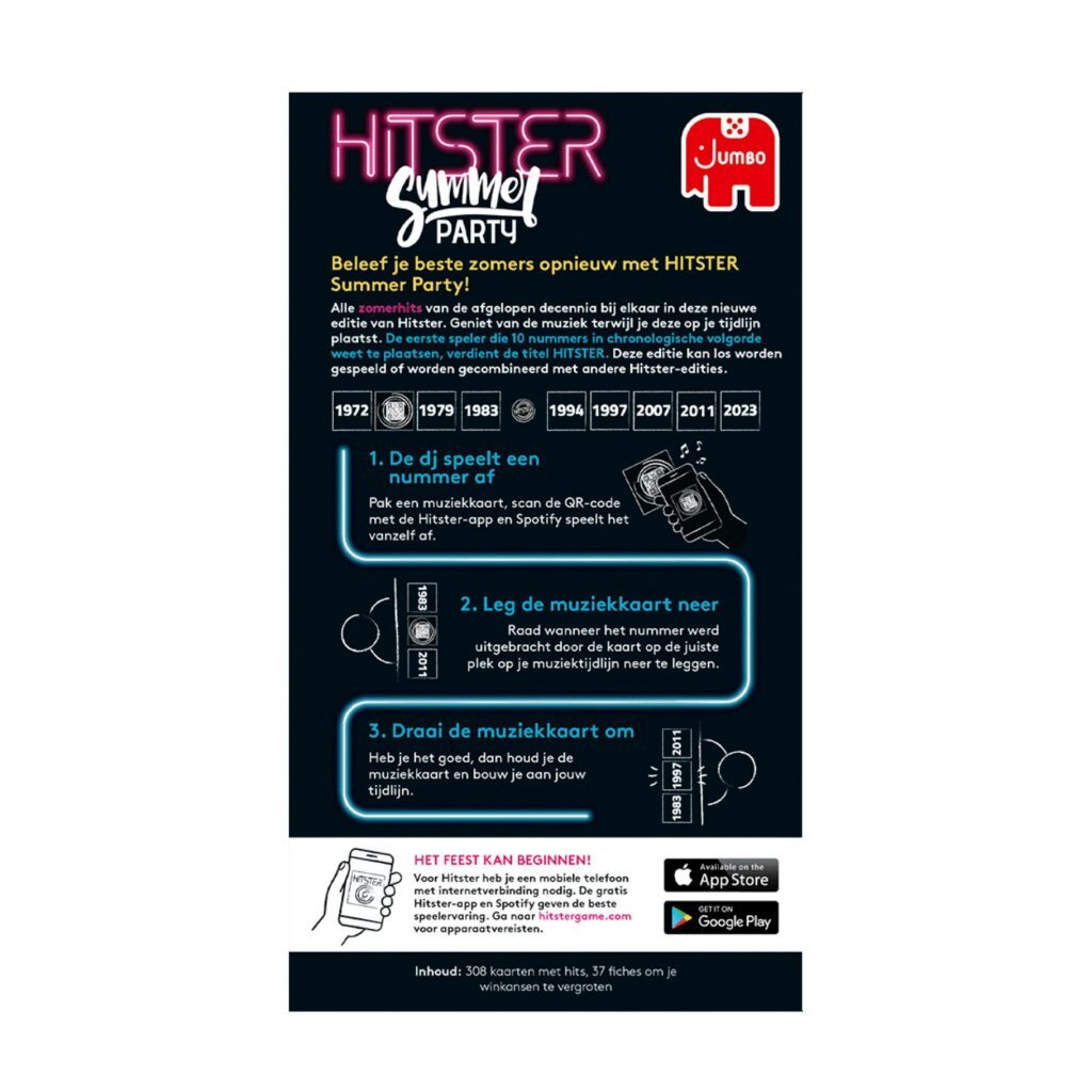 Jumbo Hitster Summer Pary The Party Game in which music is in