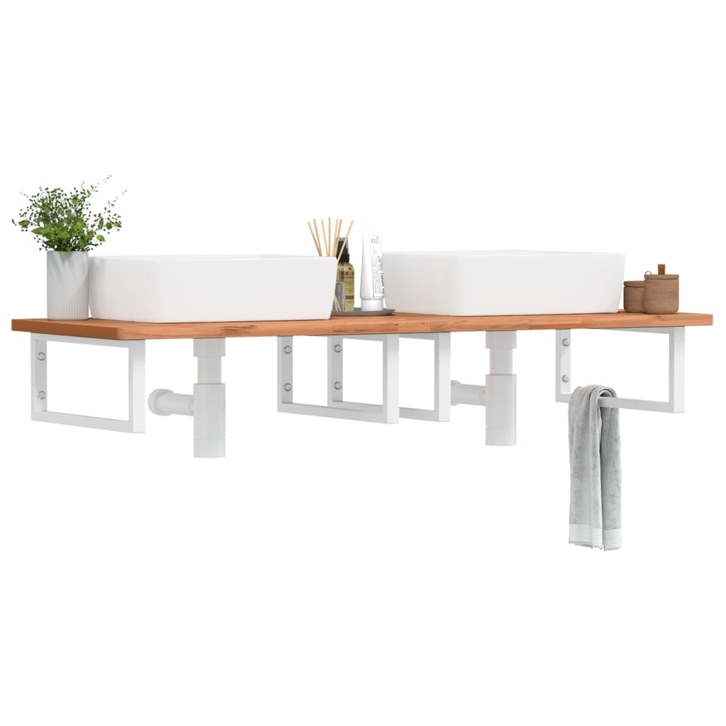 Guardaces de pared Vidaxl para fregadero 2 pc acero rectangular blanco
