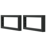 Vidaxl Wall brackets for sink 2 st rectangular steel black