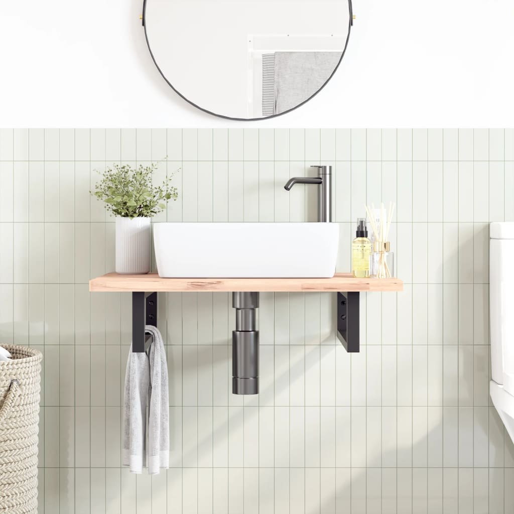 Vidaxl Wall brackets for sink 2 st rectangular steel black