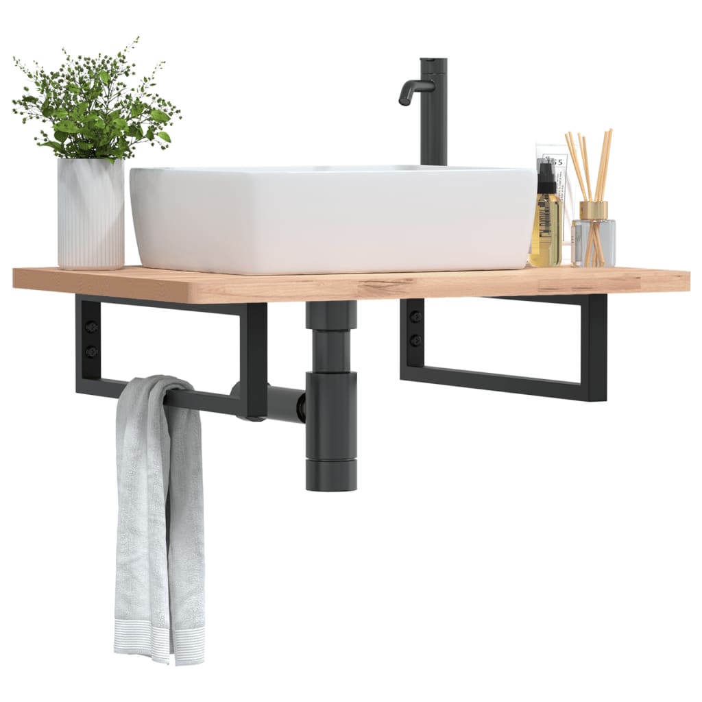 Vidaxl Wall brackets for sink 2 st rectangular steel black