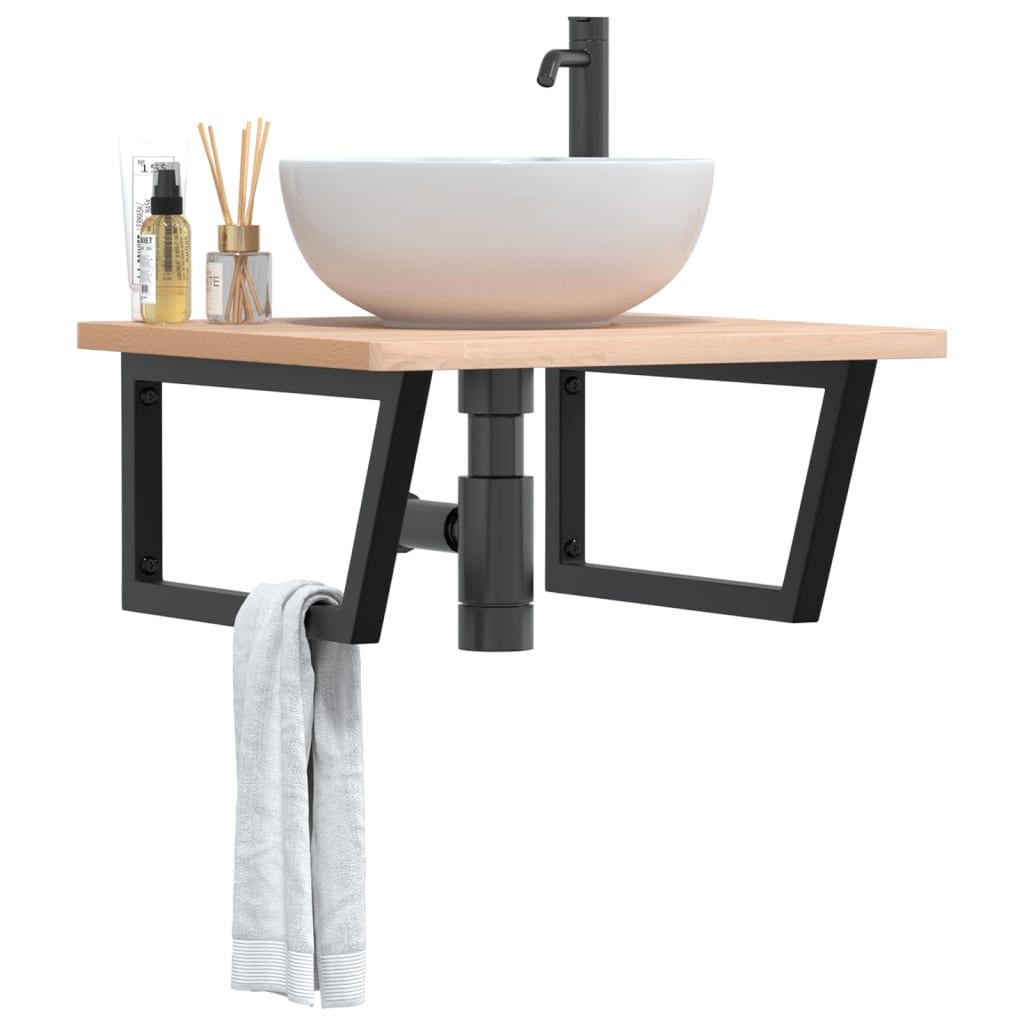 Nástěnné konzoly Vidaxl pro dřez 2 ST Trapezoidální ocel černou