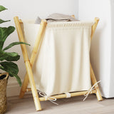 Vidaxl Laundry Basket 45x55x63,5 cm bambusový krém bílý