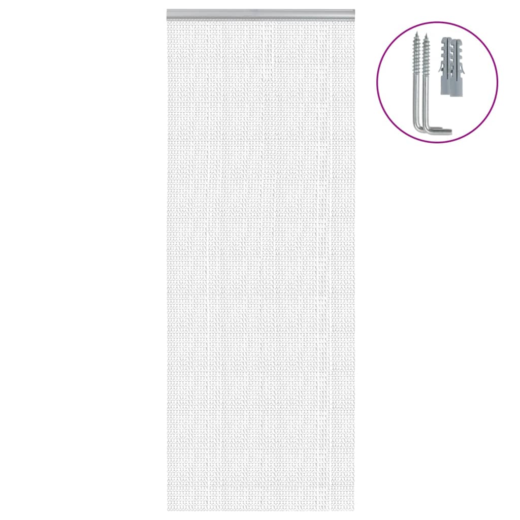 Catene di tenda a mosca vidaxl 80x221 cm in alluminio