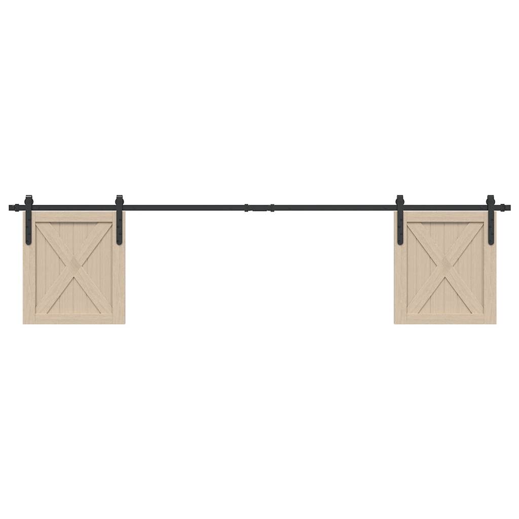 Sospensione Vidaxl Set per porta scorrevole 213 cm in acciaio al carbonio