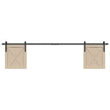 Sospensione Vidaxl Set per porta scorrevole 213 cm in acciaio al carbonio