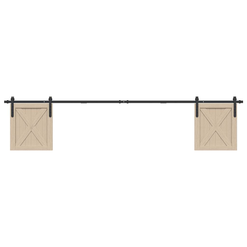 Sospensione Vidaxl Set per porta scorrevole 244 cm in acciaio al carbonio