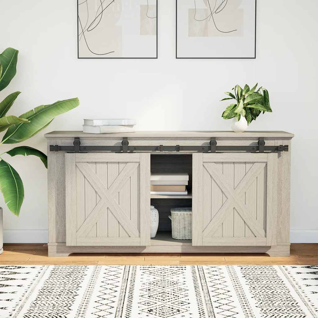 Sospensione Vidaxl Set per porta scorrevole 122 cm in acciaio al carbonio