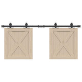 Sospensione Vidaxl Set per porta scorrevole 122 cm in acciaio al carbonio