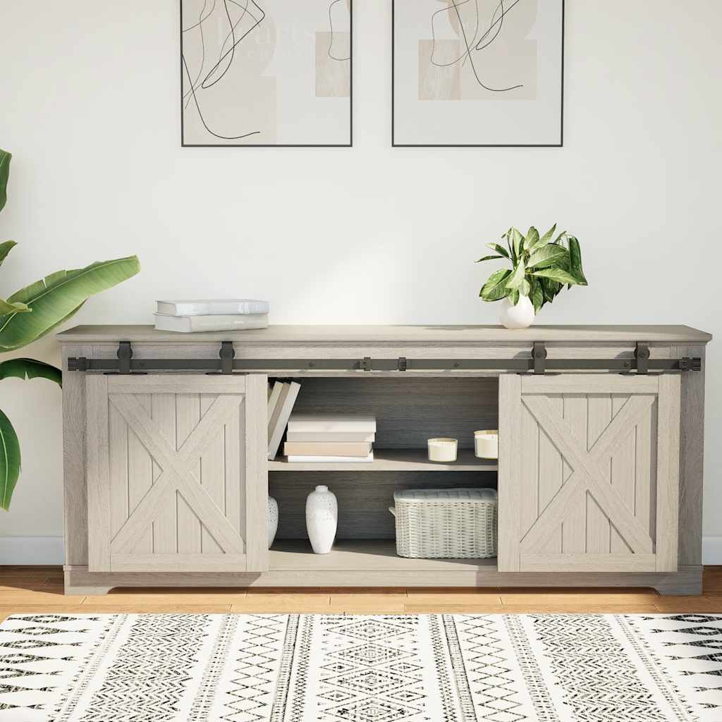 Sospensione Vidaxl Set per porta scorrevole 152 cm in acciaio al carbonio