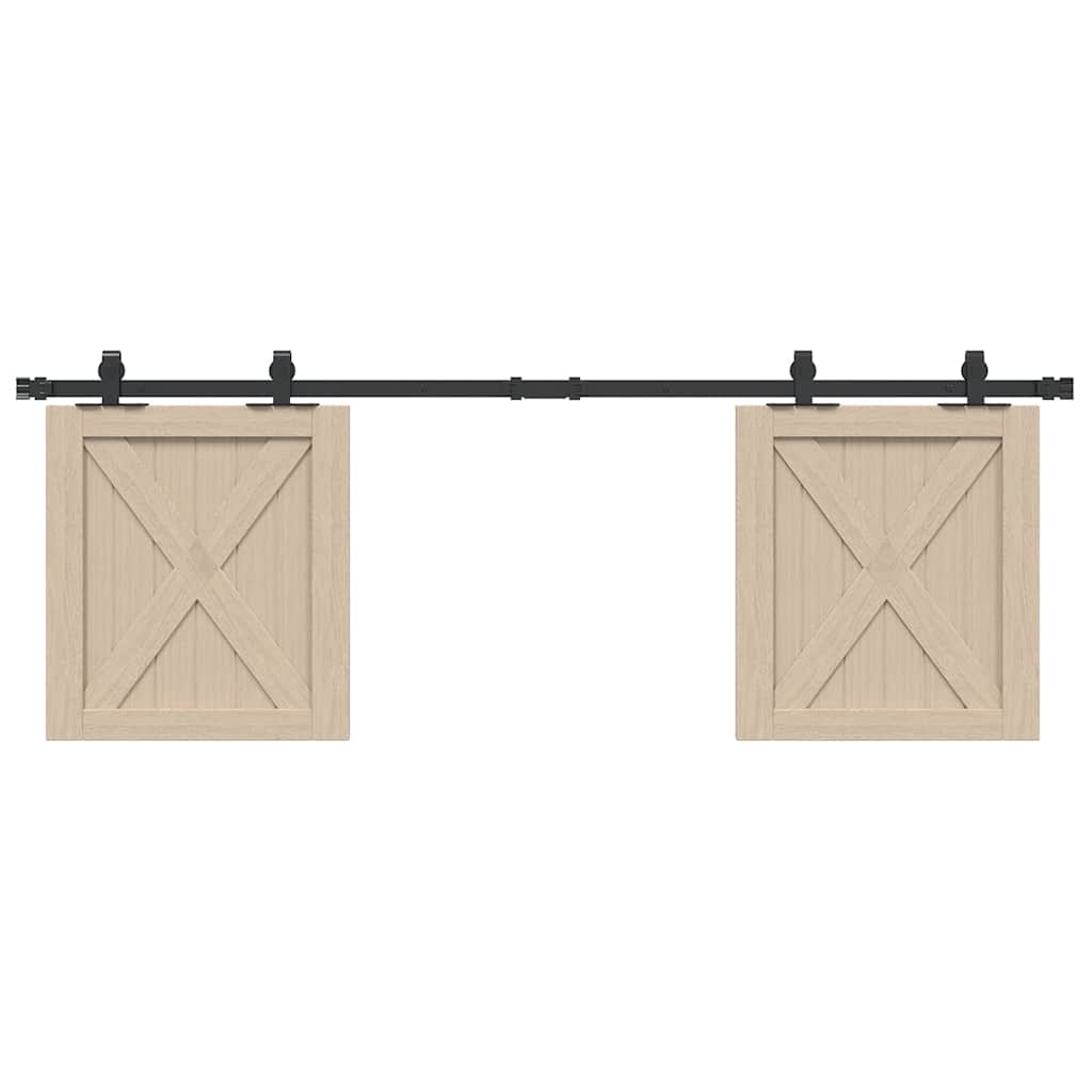 Sospensione Vidaxl Set per porta scorrevole 152 cm in acciaio al carbonio