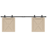 Sospensione Vidaxl Set per porta scorrevole 152 cm in acciaio al carbonio