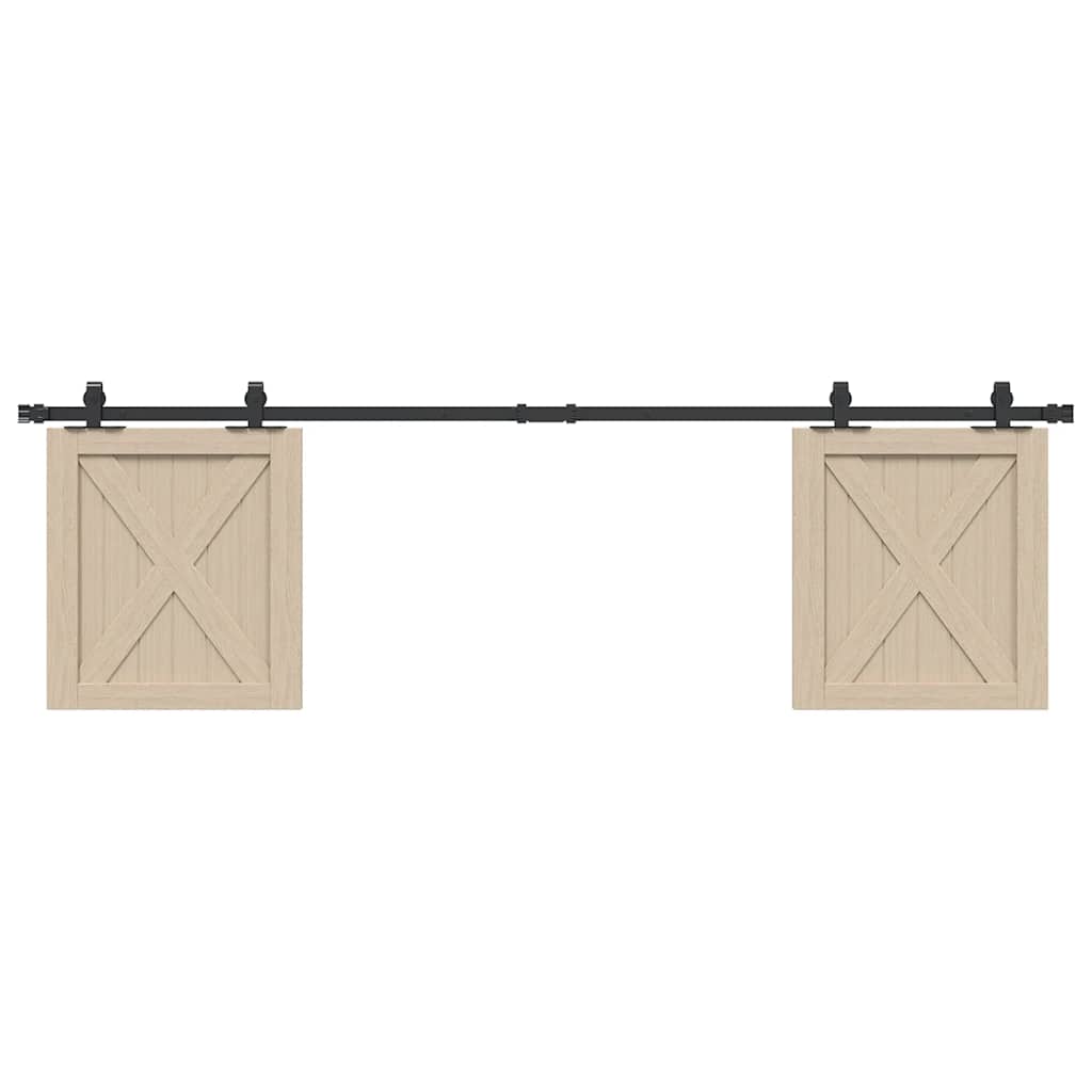 Sospensione Vidaxl Set per porta scorrevole 183 cm in acciaio al carbonio