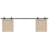 Sospensione Vidaxl Set per porta scorrevole 183 cm in acciaio al carbonio