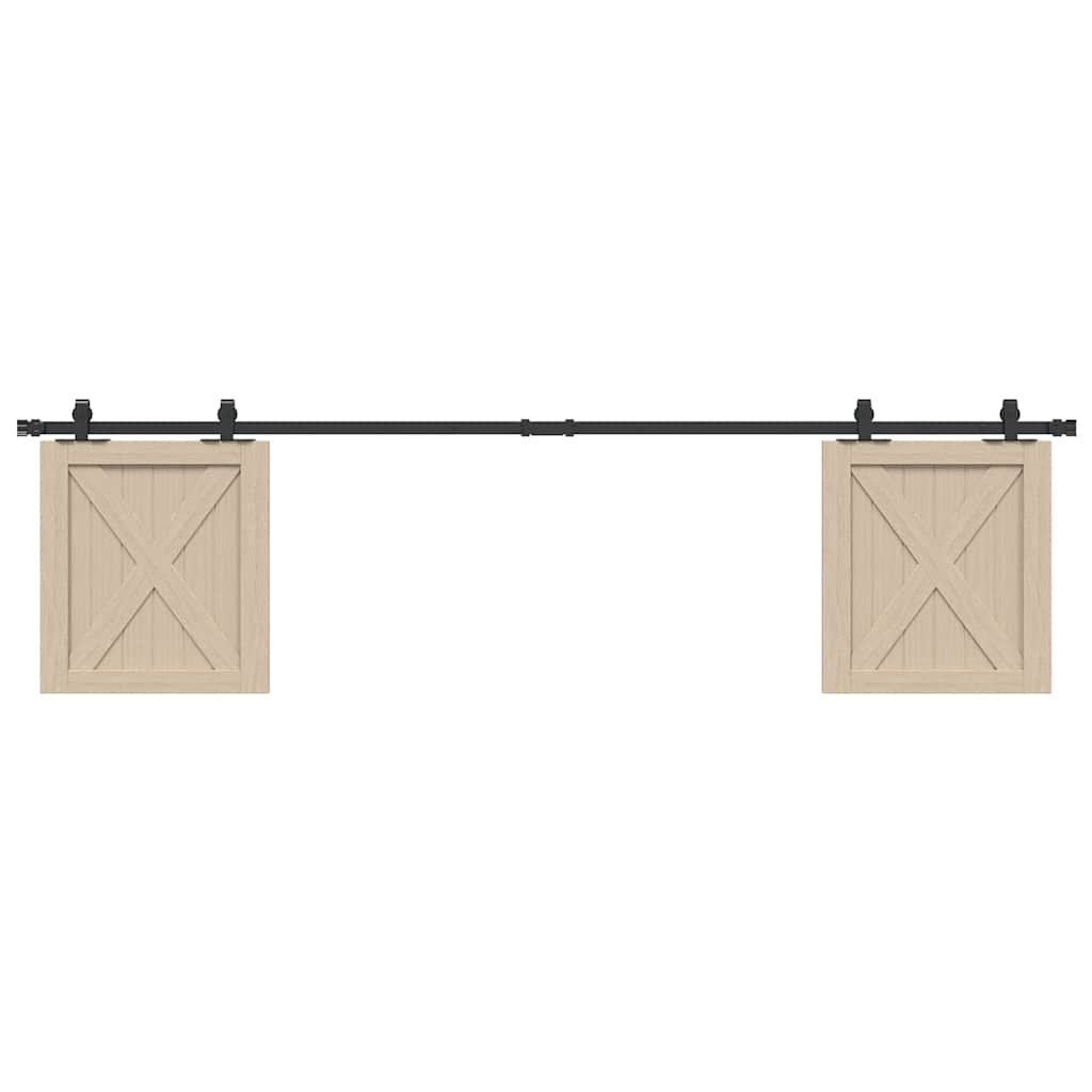 Sospensione Vidaxl Set per porta scorrevole 200 cm in acciaio al carbonio