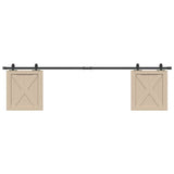 Sospensione Vidaxl Set per porta scorrevole 200 cm in acciaio al carbonio
