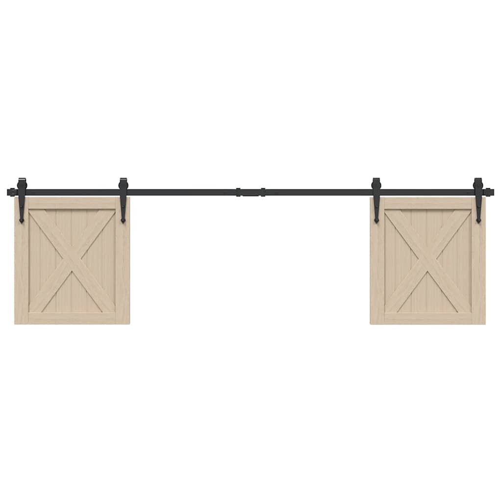 Sospensione Vidaxl Set per porta scorrevole 183 cm in acciaio al carbonio