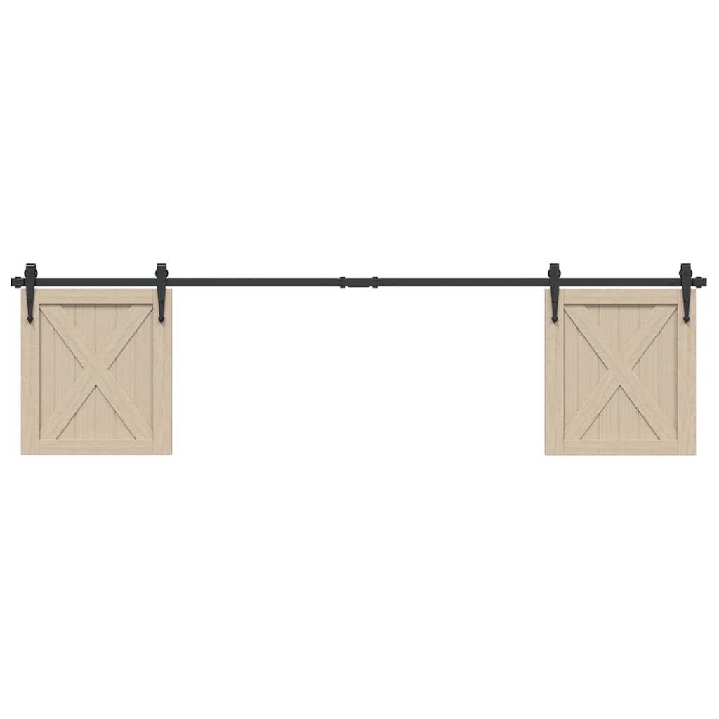 Sospensione Vidaxl Set per porta scorrevole 200 cm in acciaio al carbonio