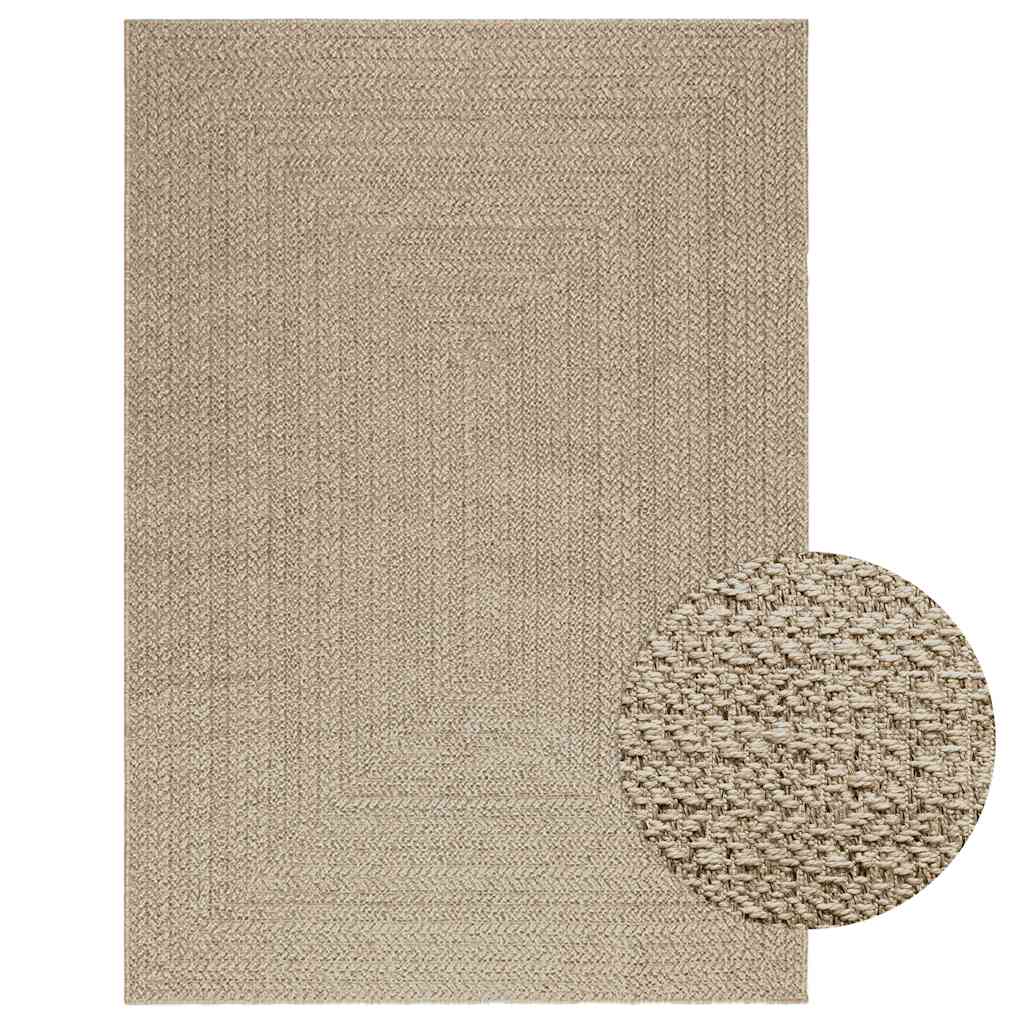 Vidaxl rug Zizur Beige Inside and outside 140x200 cm Jute look