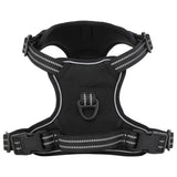 Vidaxl hundesele med reflekterende striber justerbar m sort