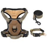 Arnés de perros de Vidaxl con cinturón y collar ajustable l marrón