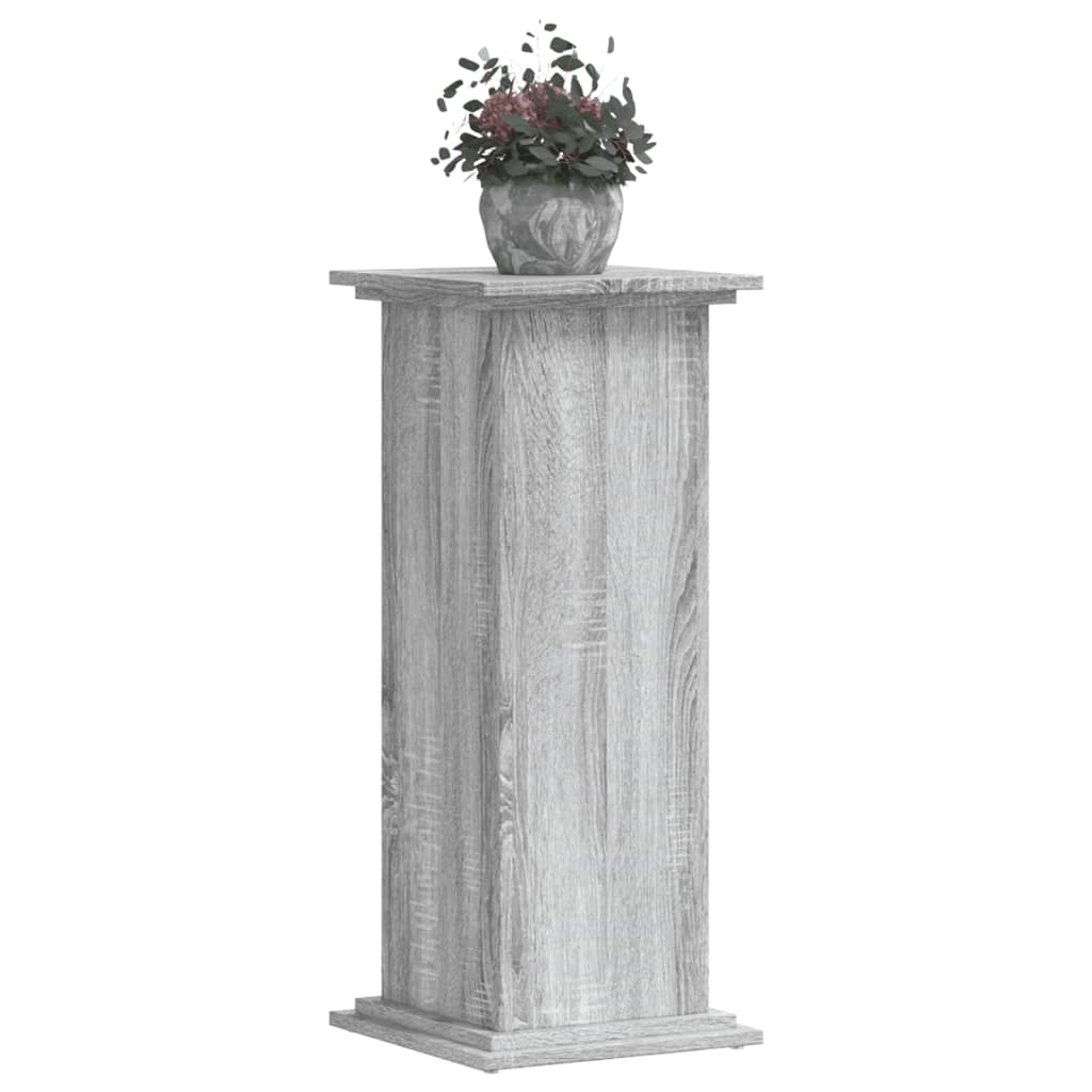 VidaXL Plant Standard 33x33x80 cm processed Wood Gray Sonoma Oak