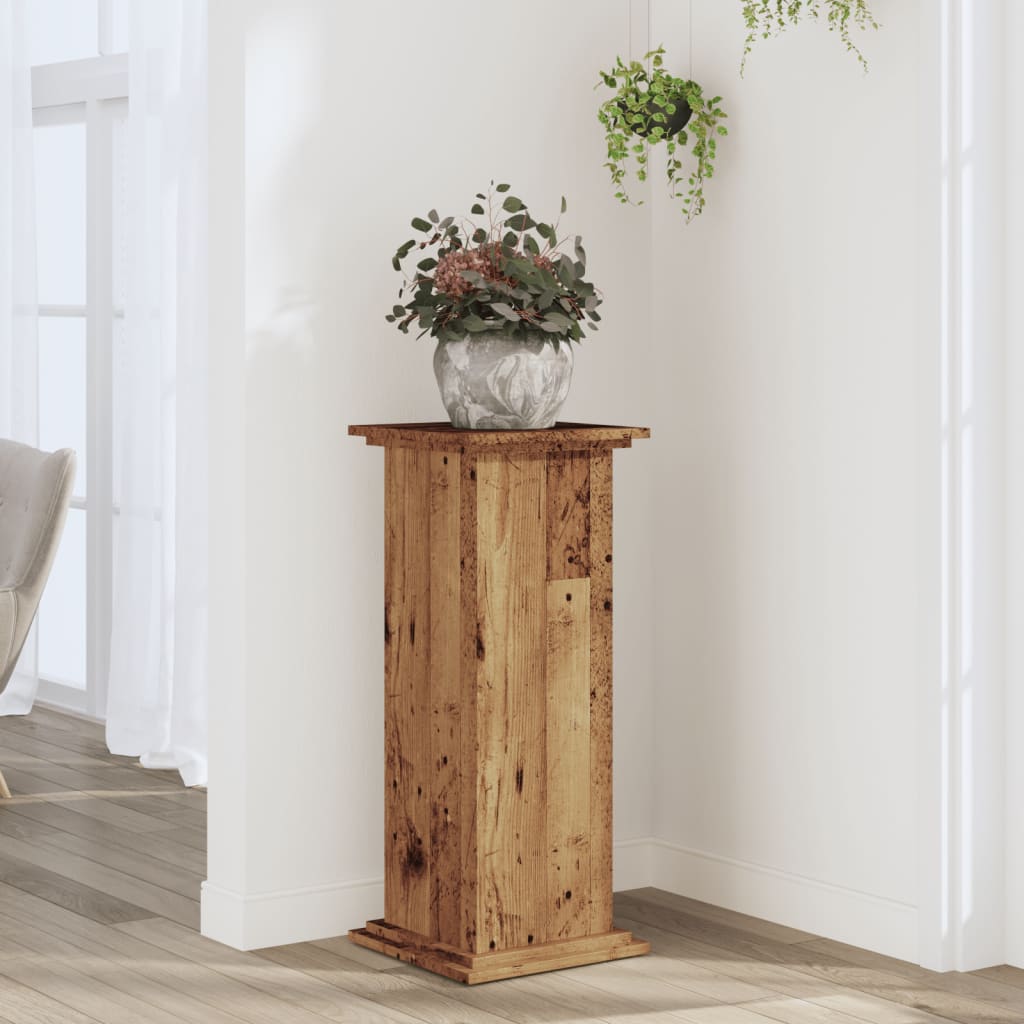VidaXL Plant Standard 33x33x80 cm processed wood old wood -colored
