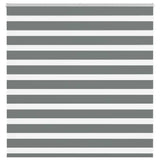 Vidaxl zebra rolgordijn 140x100 cm stofbreedte 135,9 cm donkergrijs