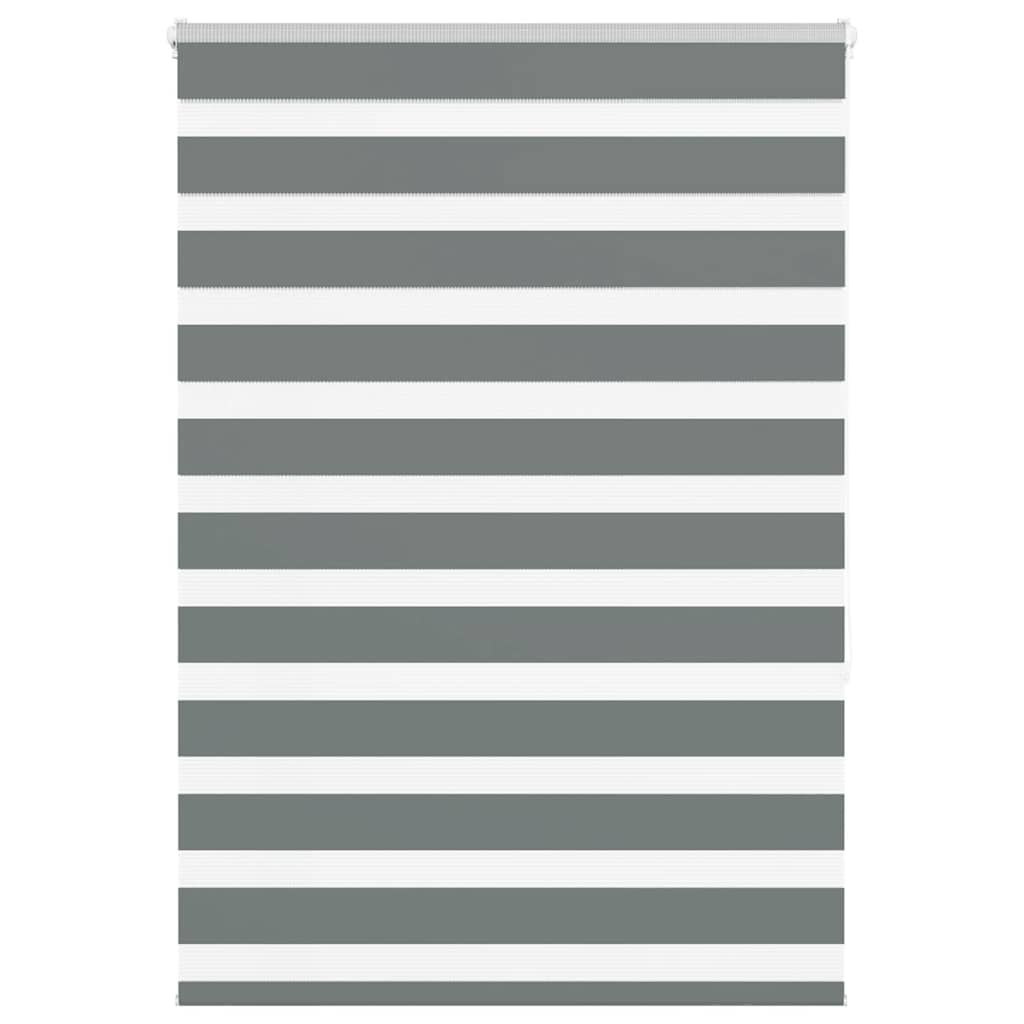 Vidaxl zebra válcový slepý 95x150 cm šířka tkaniny 90,9 cm tmavě šedá