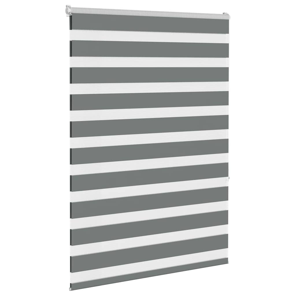 Vidaxl zebra válcový slepý 95x150 cm šířka tkaniny 90,9 cm tmavě šedá