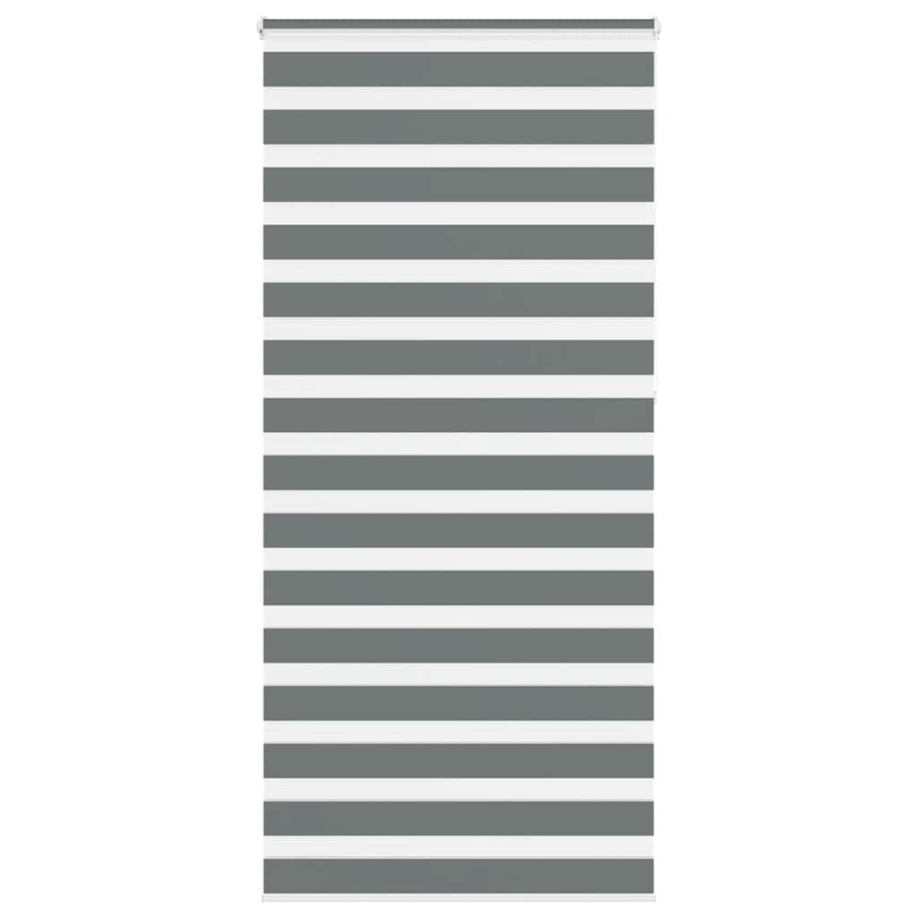 Vidaxl Zebra Roller Blind 110x230 cm Šířka tmavé tmavé šedé