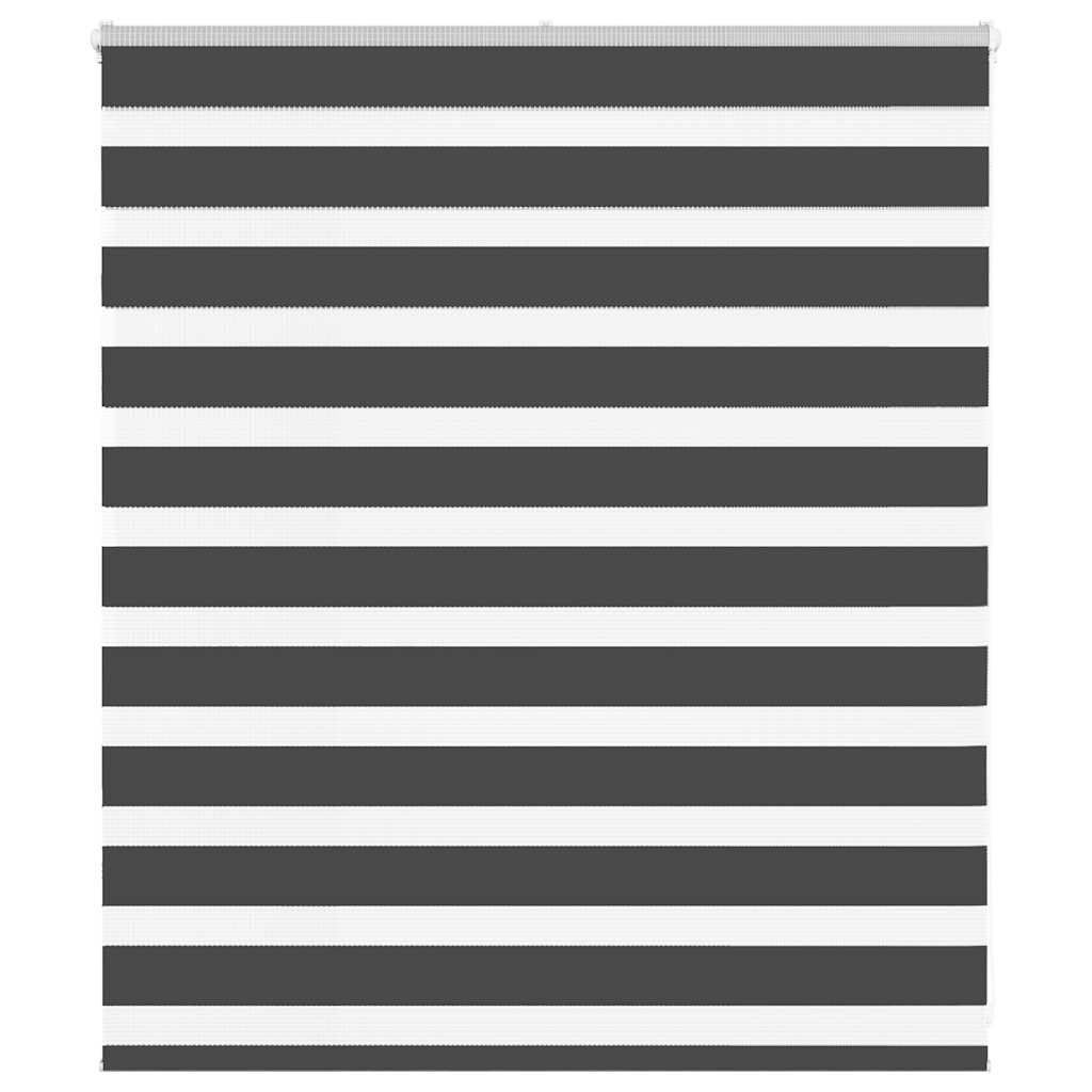 Vidaxl Zebra roller blind 130x100 cm Fabric width 125.9 cm Black